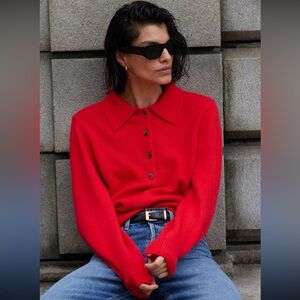 New with tags Zara red polo sweater bodysuit XS SOLD OUT